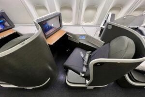 American Airlines business class seat on a 777-200
