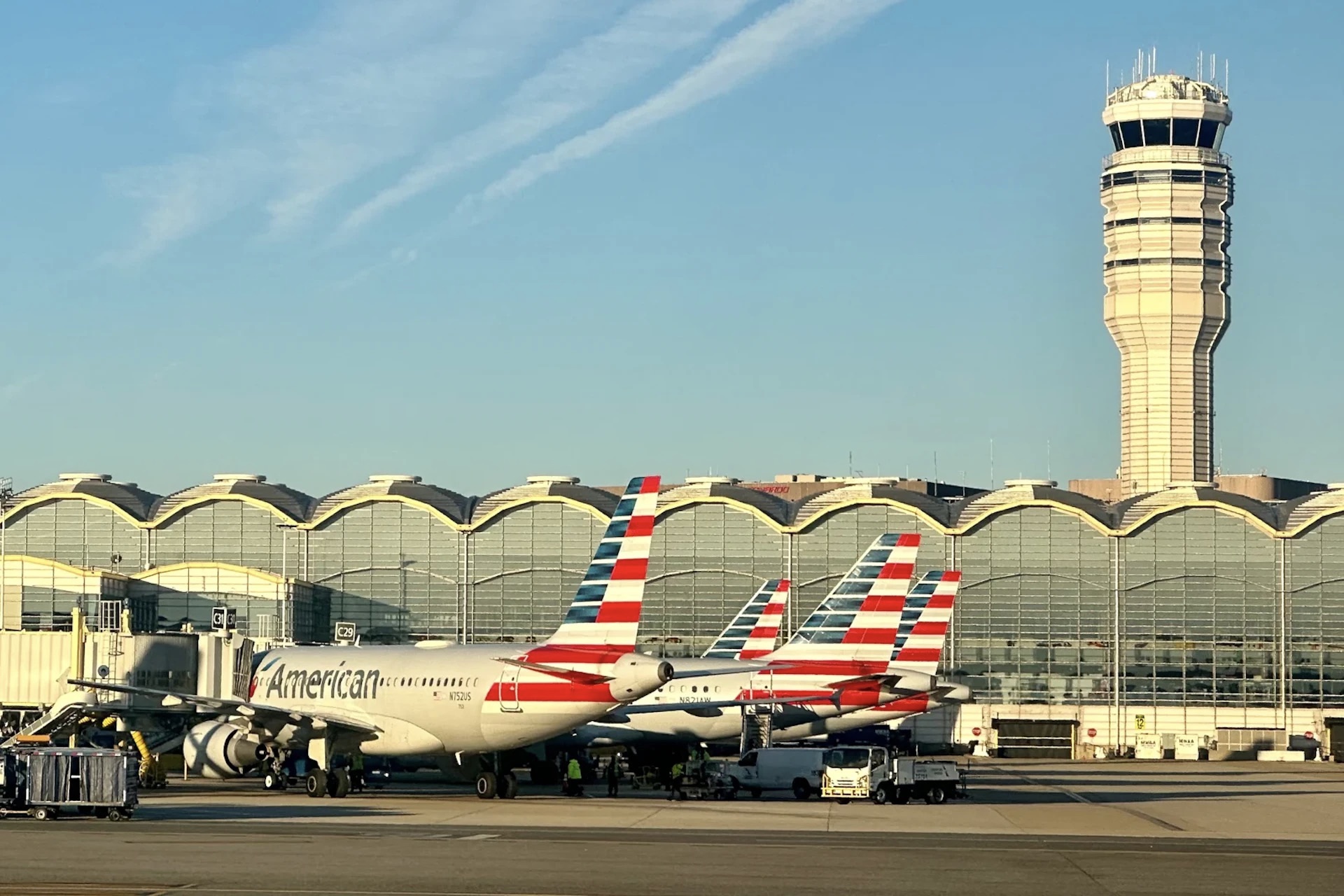 American Airlines planes at an airport