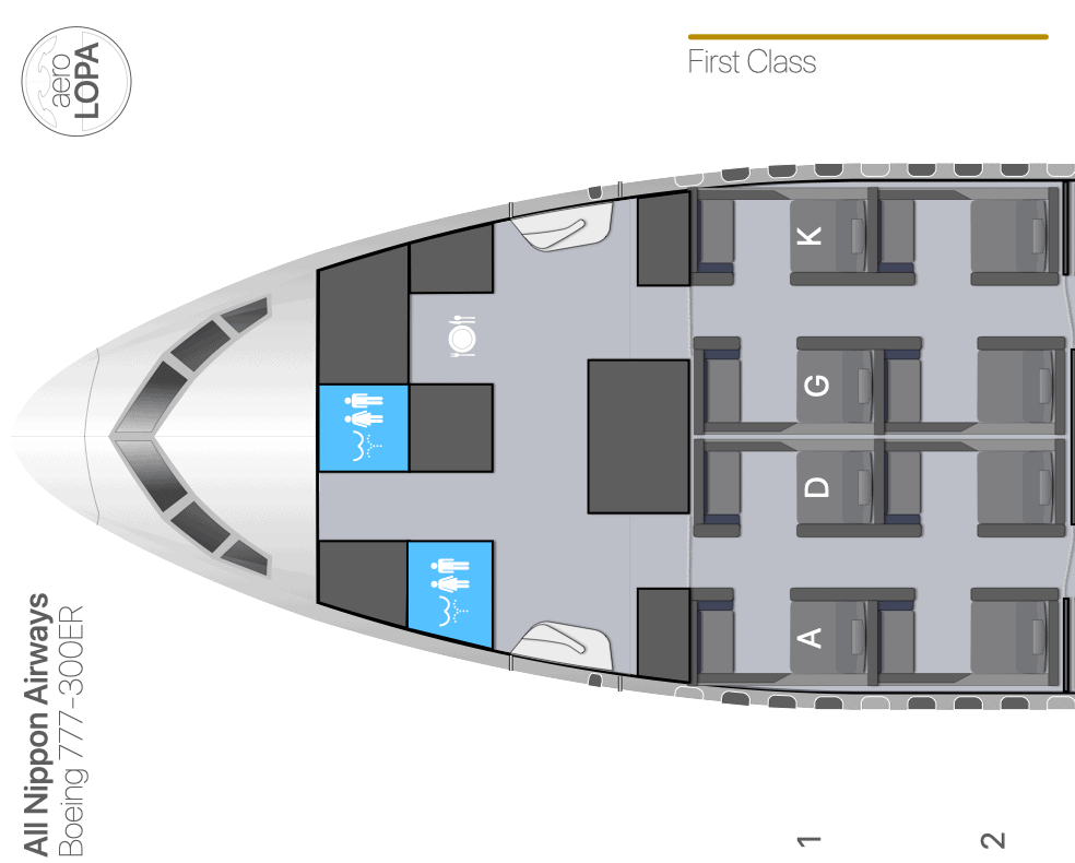 ANA 777-300ER First Class Review: The Suite 7 - ANA 777-300ER First Class,ANA First Class,ANA The Suite ANA 777-300ER First Class: Cabin Layout.