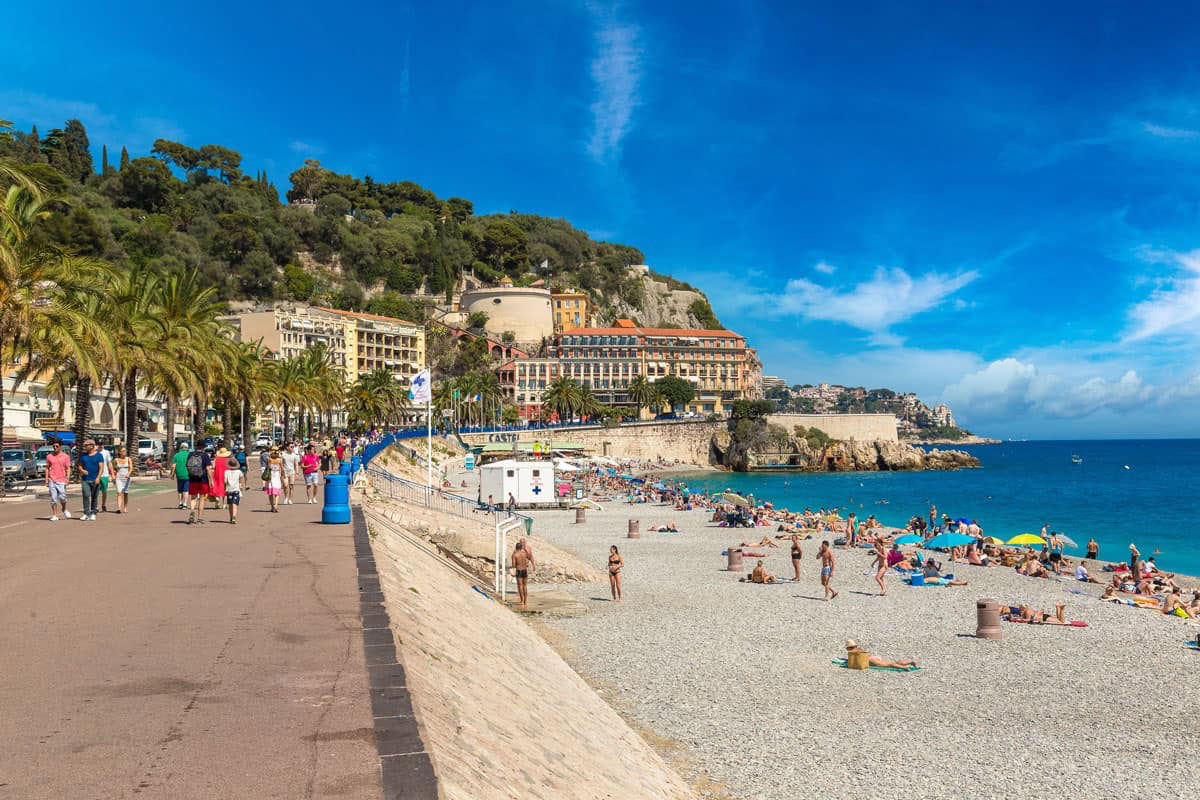 the beach promenade in nice France