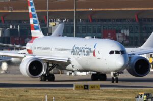American Airlines airplane taxiing