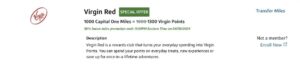Timely Capital One 30% Transfer Bonus To Virgin Red 1 - capital one to virgin red transfer bonus