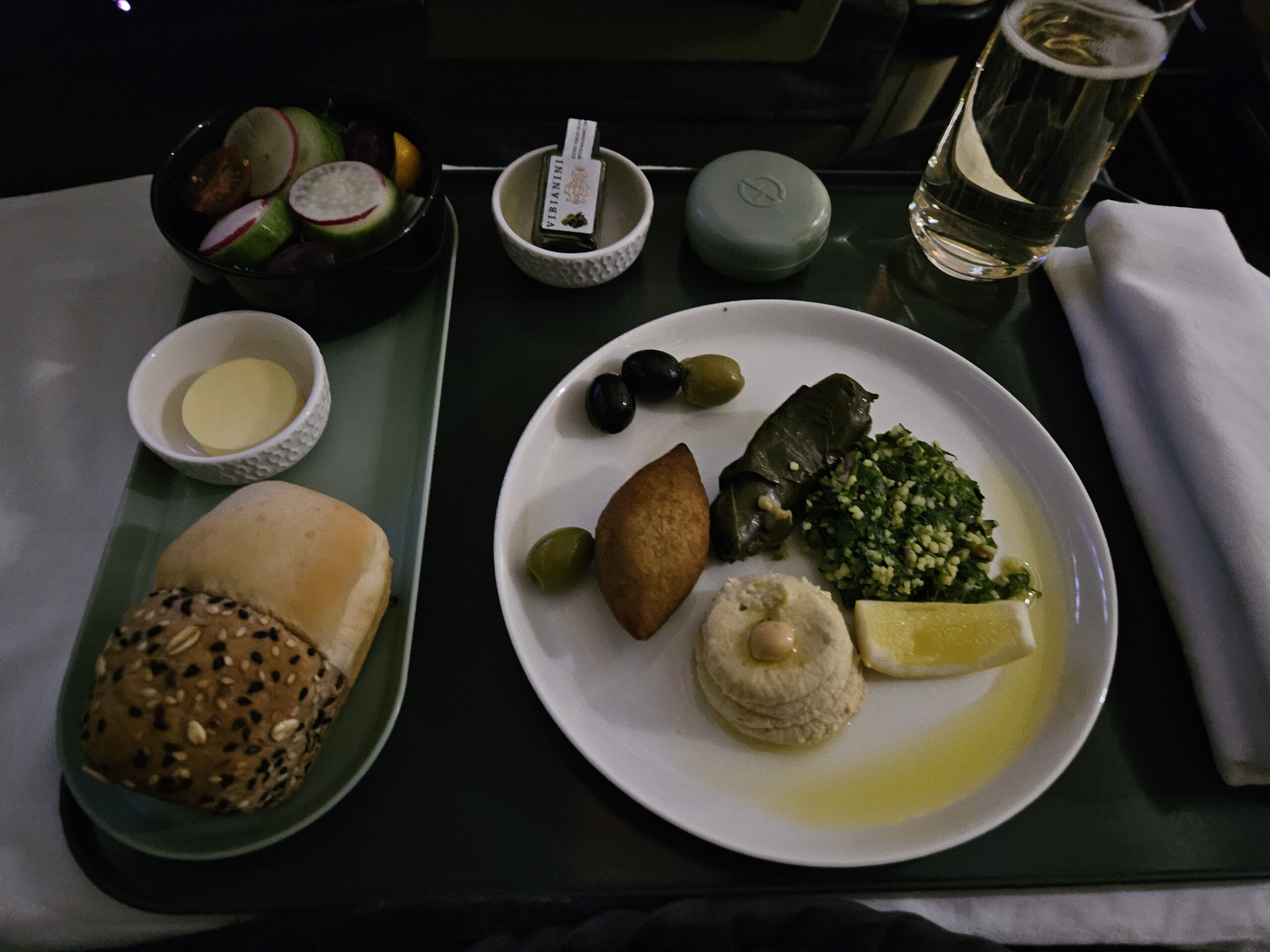 Etihad A321 Business Class Review 26 - etihad a321 business class Etihad A321 Business Class Review – etihad airways business class appetizer arabic mezze
