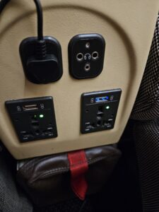Etihad A321 Business Class Review – etihad airways business class power and headphones