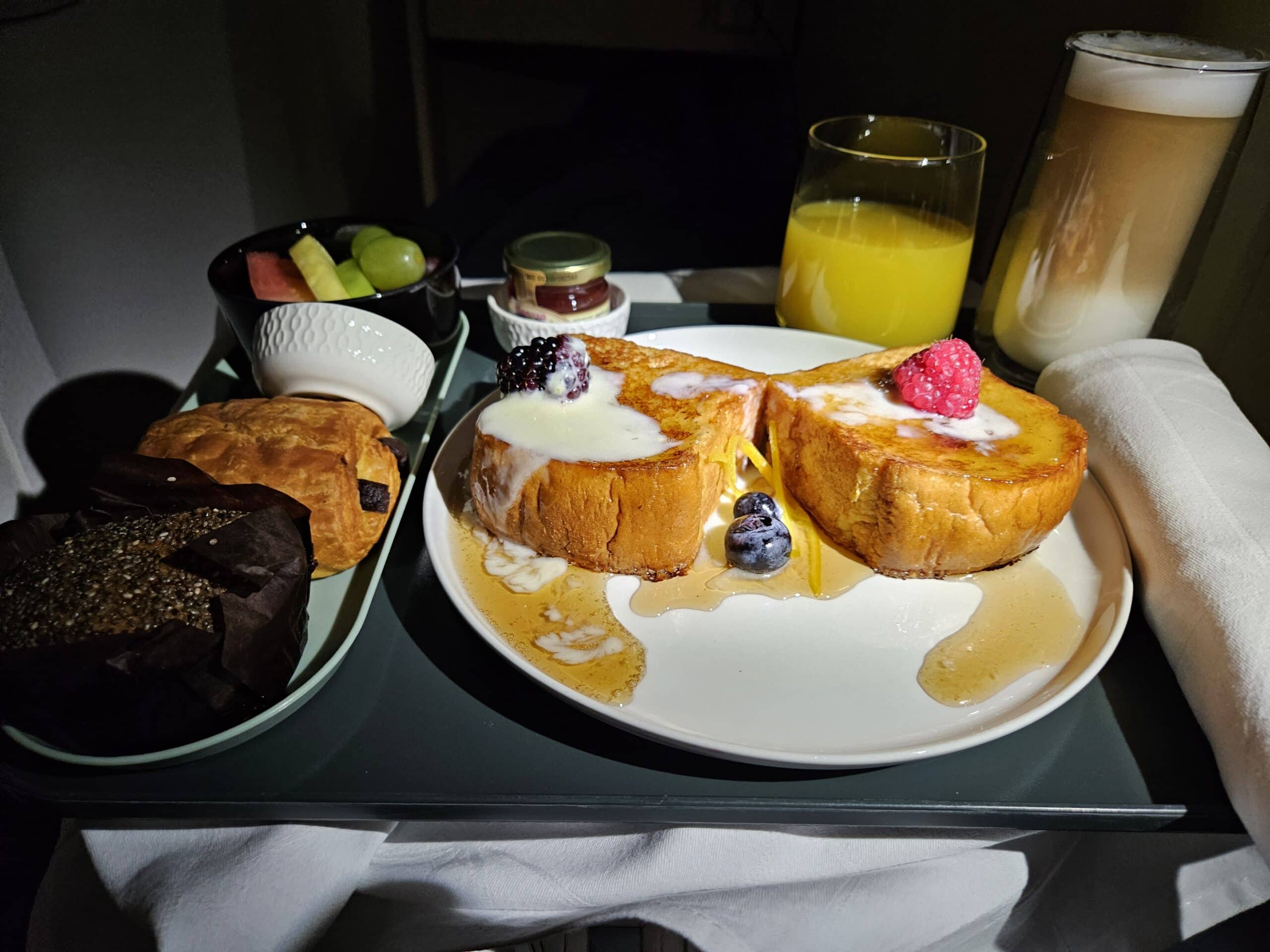 Etihad 777-300ER Business Class Review 16 - Etihad 777-300ER Business Class Etihad 777-300ER Business Class Review – etihad 777 french toast breakfast