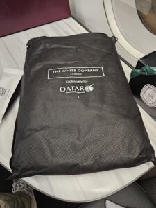 Qatar Airways A350-1000 Business Class Review: QSuite – pajamas