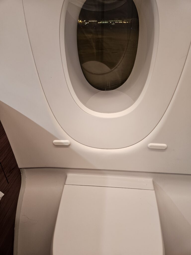 Qatar a350 Airbus 1000 Business Class Review – qatar airways lavatory window