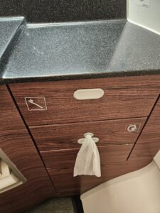 Qatar a350 Airbus 1000 Business Class Review – qatar airways amenity drawer