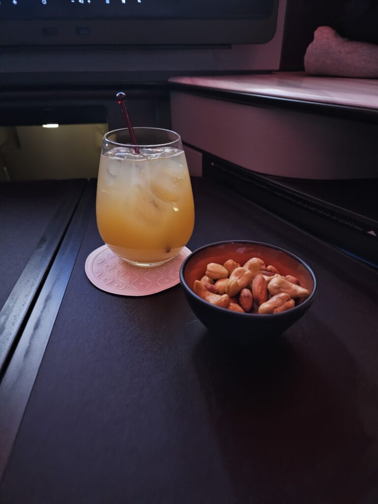Qatar a350 Airbus 1000 Business Class Review – qatar airways mocktail nuts