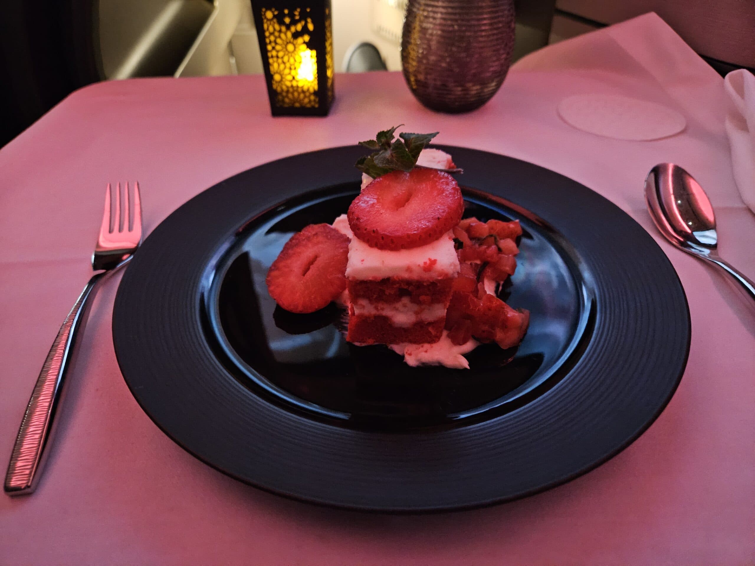 Qatar a350 Airbus 1000 Business Class Review – qatar airways dessert