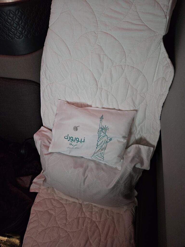 Qatar Airways A350-1000 Business Class Review: QSuite – mattress pad