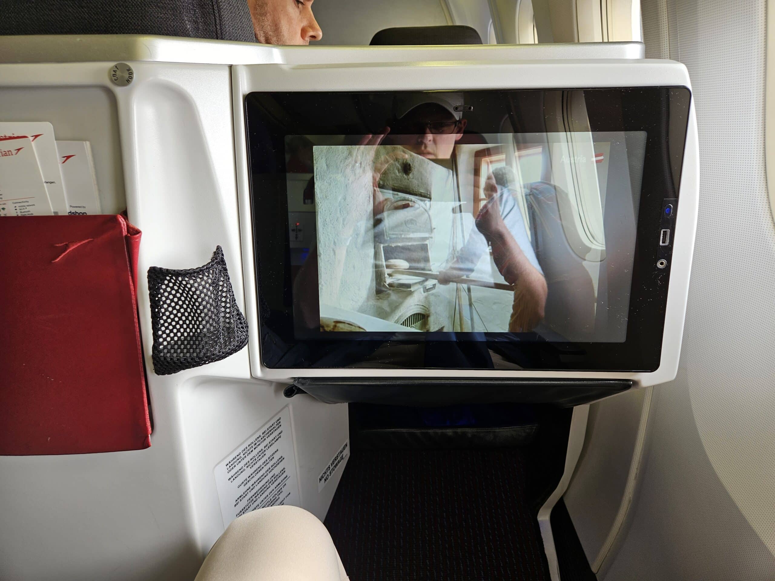 Austrian Airlines 767-300ER Business Class Review – tv television monitor business class austrian airlines