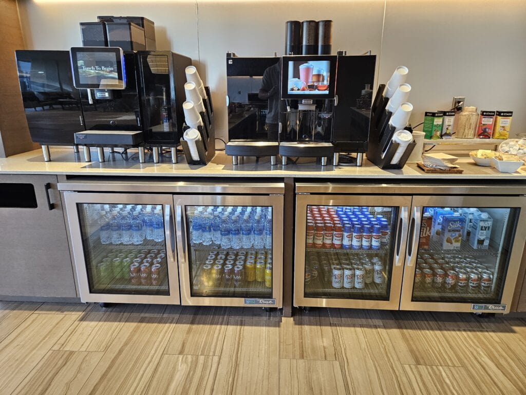 Hyatt Regency Seattle Review – club lounge hyatt regency seattle bad coffee soda water milk water