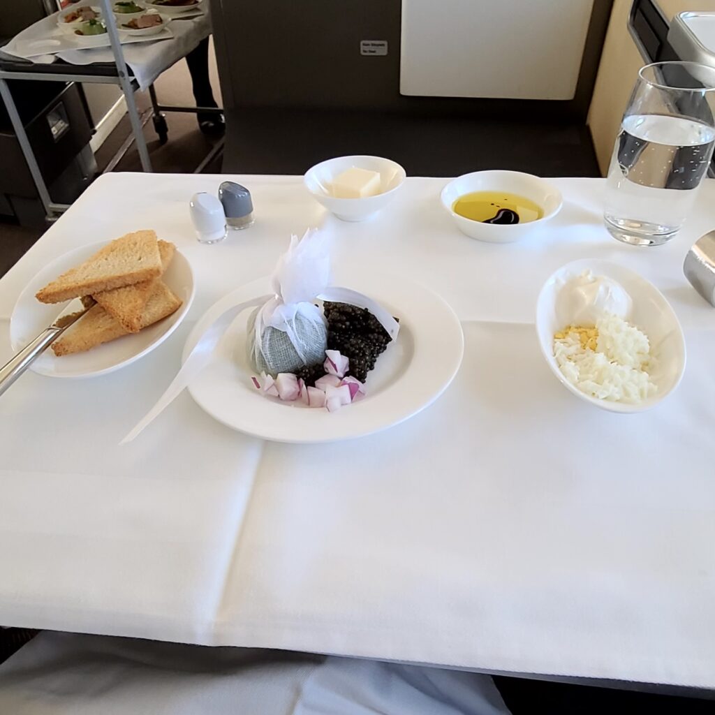 Lufthansa 747-8 First Class Review – Lufthansa 747-8 First Class Caviar Service