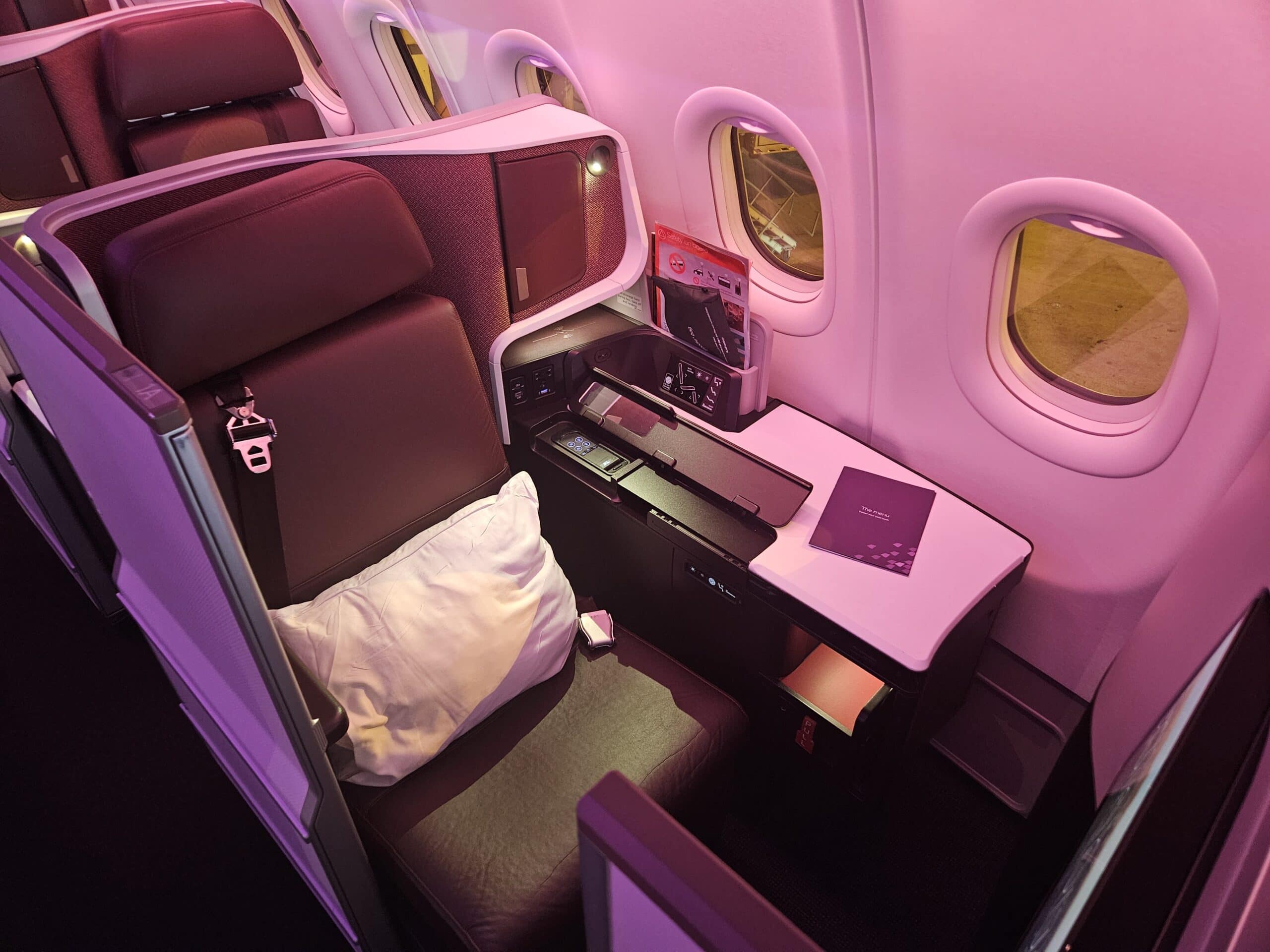 Virgin Atlantic A330-900neo Upper Class Review – business class seat virgin atlantic