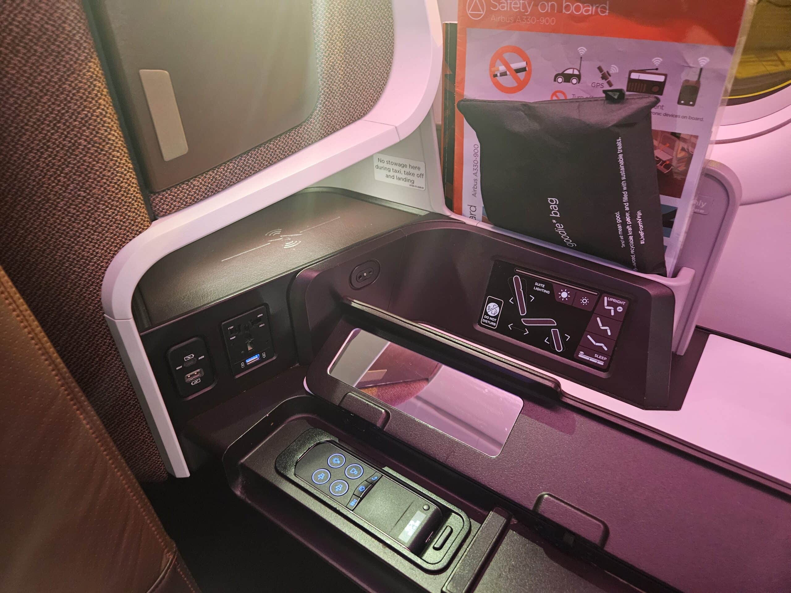 Virgin Atlantic A330-900neo Upper Class Review – virgin atlantic power ports business class