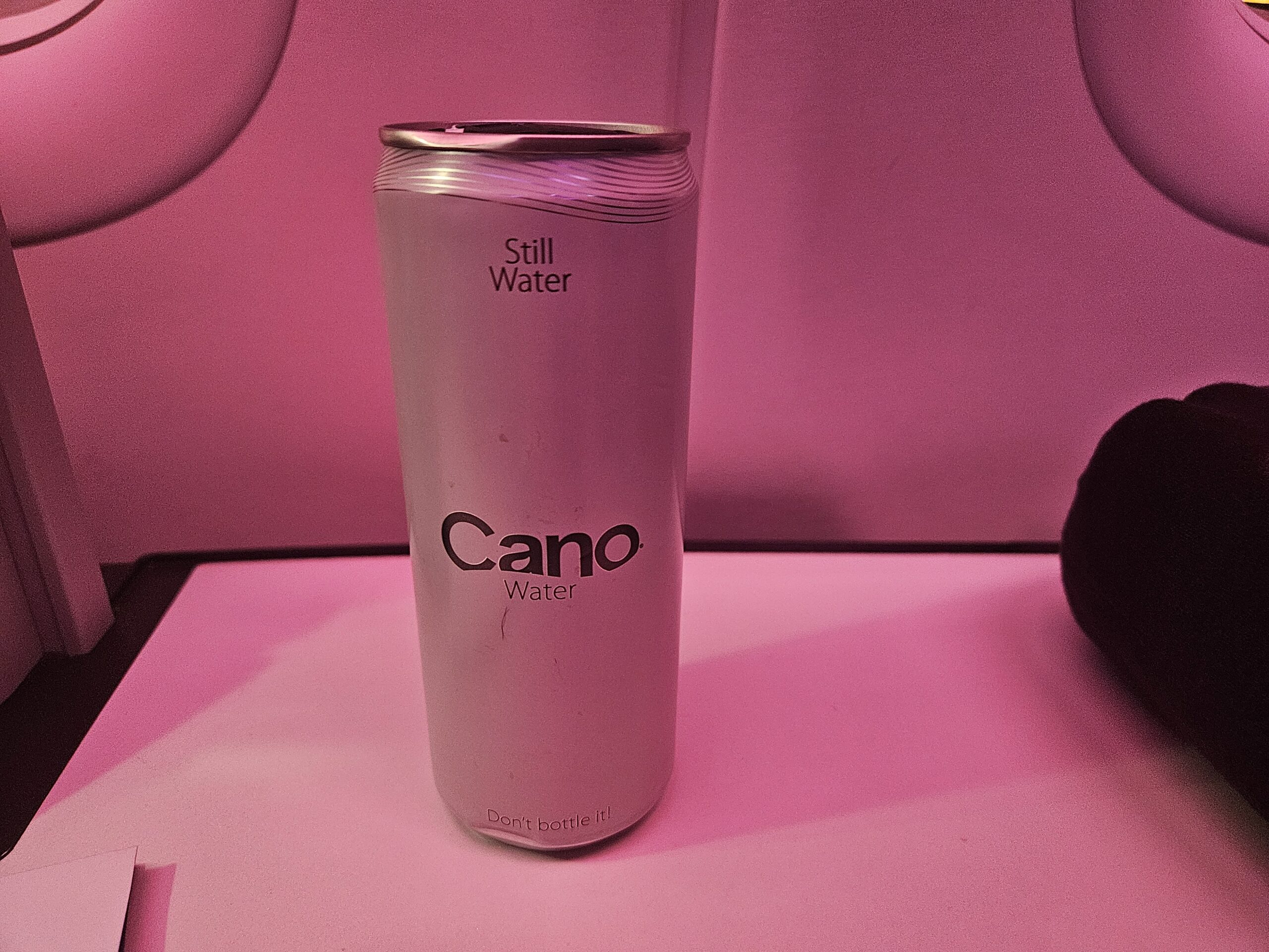 Virgin Atlantic A330-900neo Upper Class Review – virgin atlantic business class canned water upper class can of water preboarding