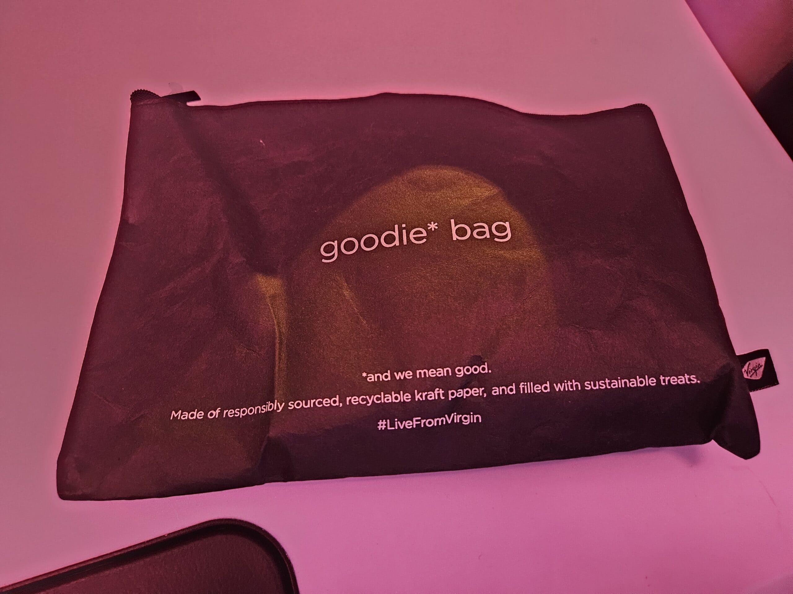 Virgin Atlantic A330-900neo Upper Class Review – amenity kit goodie bag virgin atlantic business class upper class