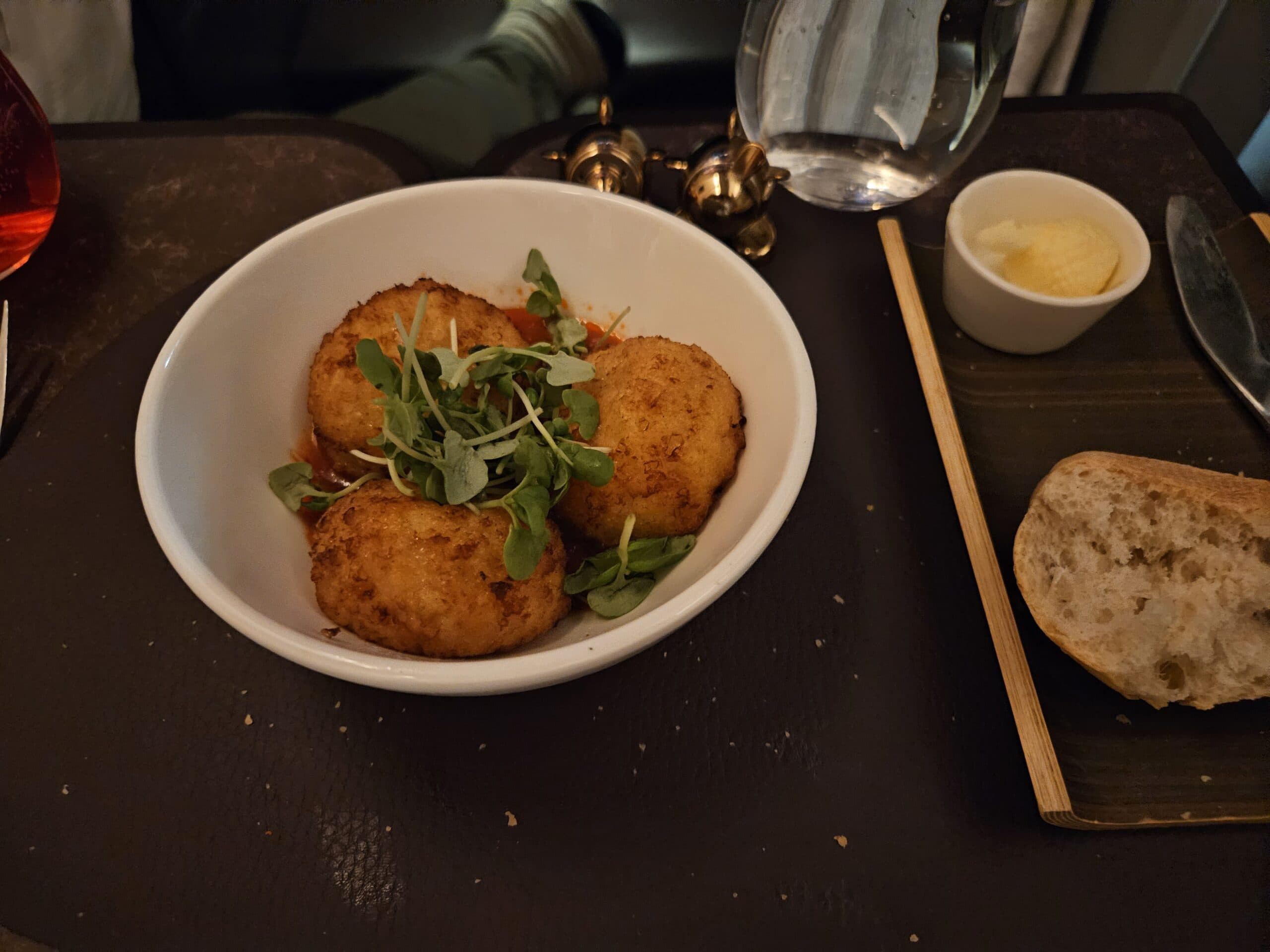 Virgin Atlantic A330-900neo Upper Class Review – virgin atlantic arancini upper class appetizer