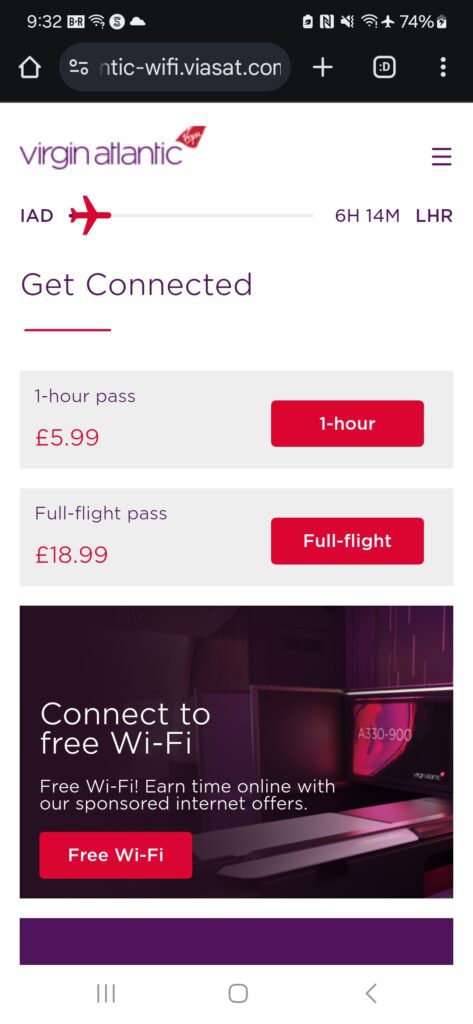 Virgin Atlantic A330-900neo Upper Class Review – upper class business class virgin atlantic wifi wi fi wi-fi
