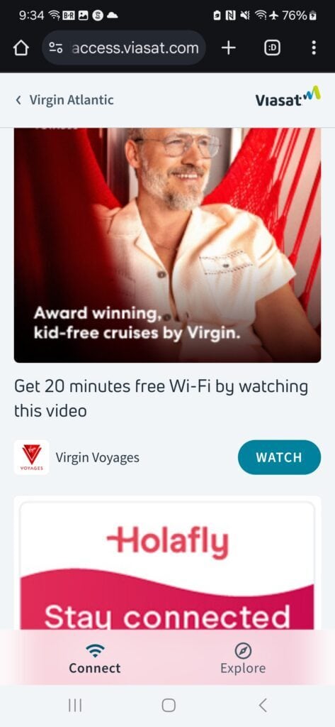 Virgin Atlantic A330-900neo Upper Class Review – virgin atlantic business class upper class free wi-fi log-in screen