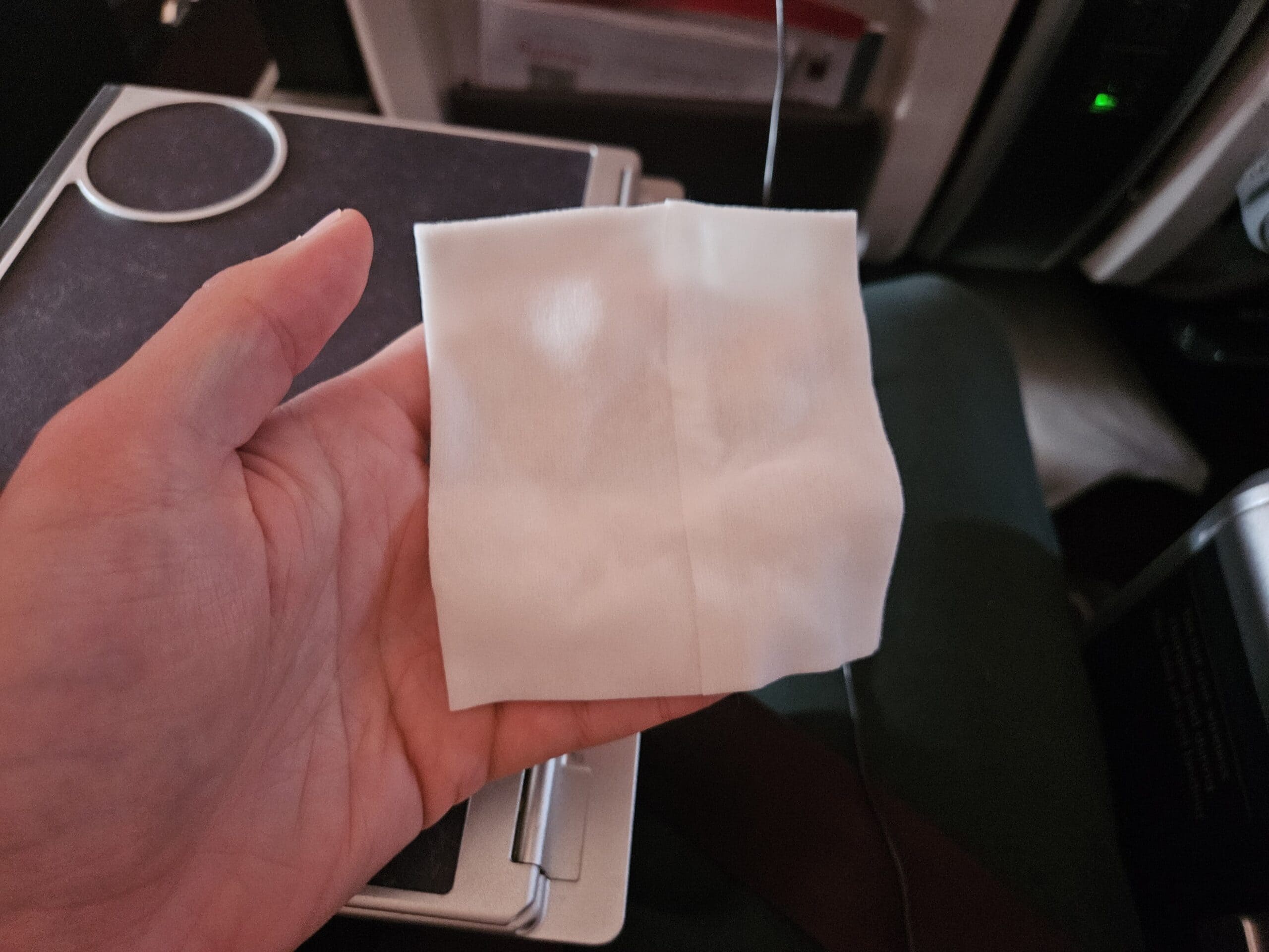Virgin Atlantic A330-900neo Premium Economy Review 32 - Virgin Atlantic A330-900neo Premium Economy Virgin A330-900neo Premium Economy Review – warm towel towelette premium economy virgin atlantic a330