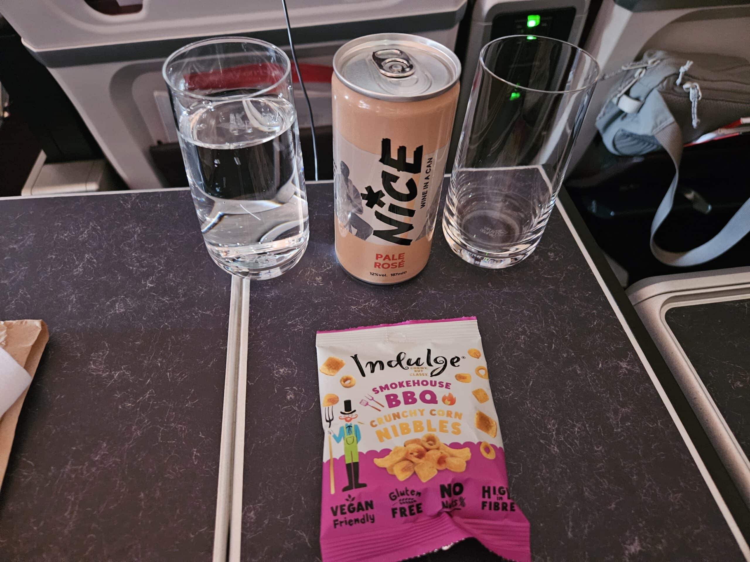 Virgin Atlantic A330-900neo Premium Economy Review 33 - Virgin Atlantic A330-900neo Premium Economy Virgin A330-900neo Premium Economy Review – premium economy a330 virgin atlantic nibbles corn wine canned rose