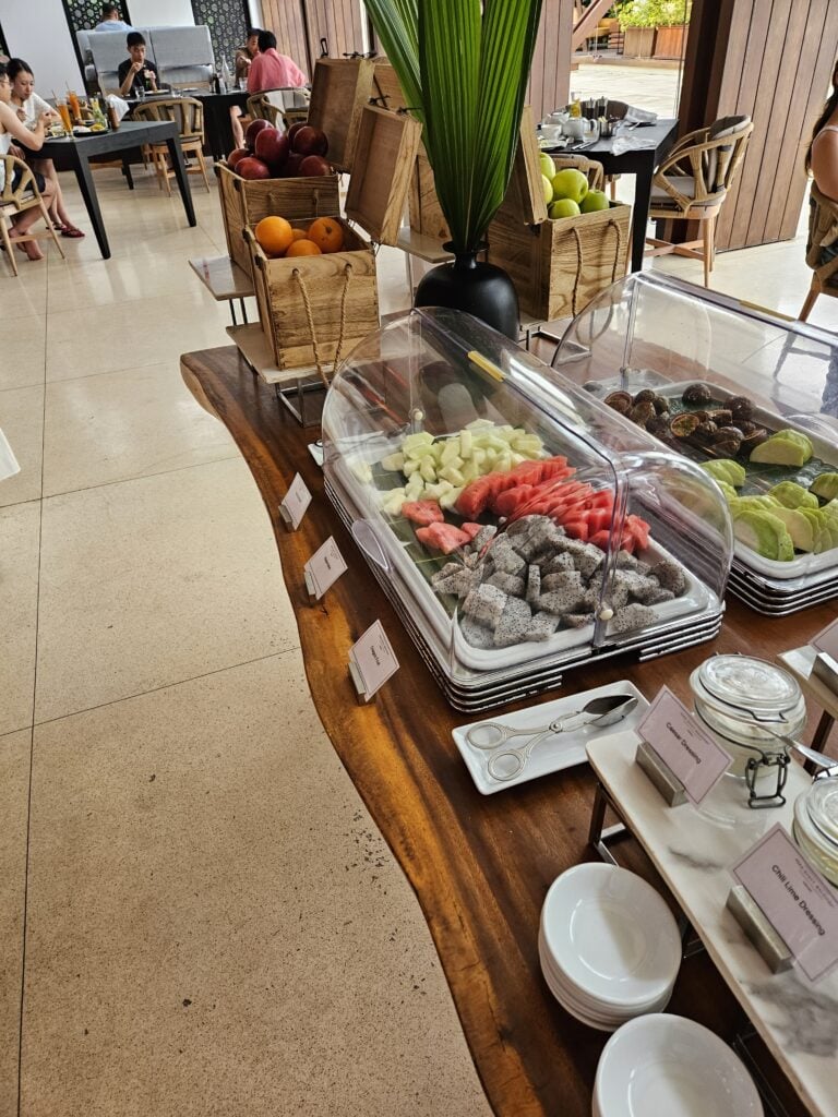 Park Hyatt Maldives Food And Beverages Review – park hyatt maldives food and beverage the dining room breakfast buffet fruit dragon fruit avocado watermelon orange papaya passionfruit