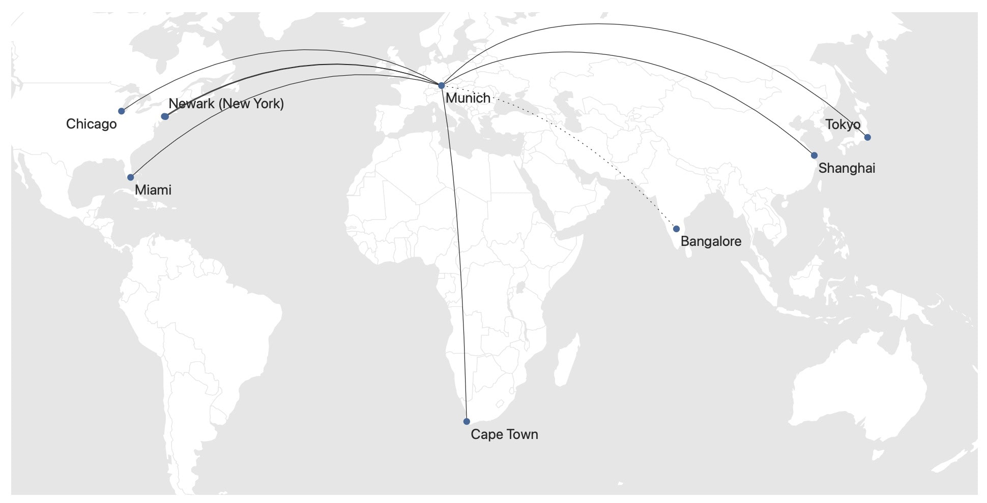 Lufthansa Allegris Routes – Lufthansa Allegris Route Map