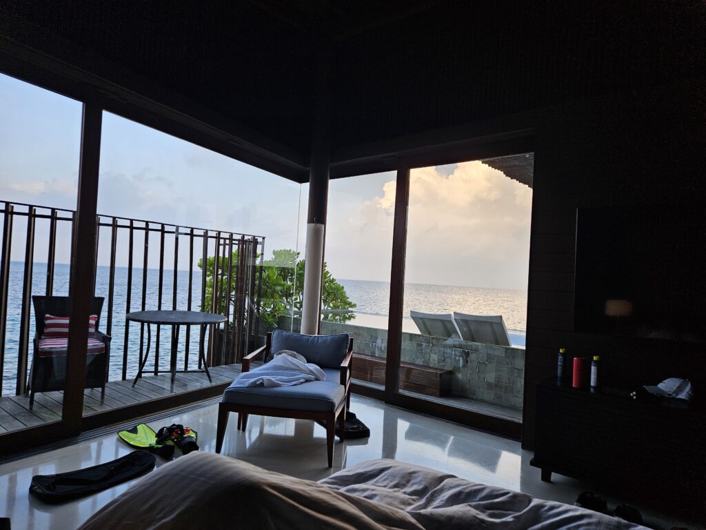 Park Hyatt Maldives Review 21 - Park Hyatt Maldives Park Hyatt Maldives Review – park hyatt maldives overwater villa view from bed overlooking indian ocean