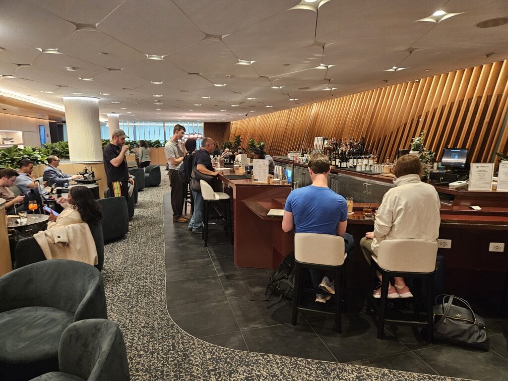 capital one lounge iad - bar area