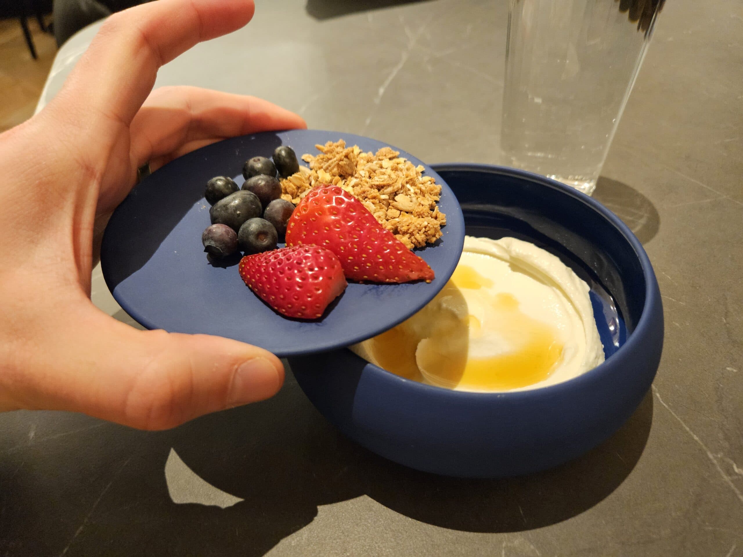 Capital One Landing DCA Review 12 - Capital One Landing Capital One Landing DCA Review – capital one landing lounge washington reagan dca counter service breakfast greek yogurt maple syrup