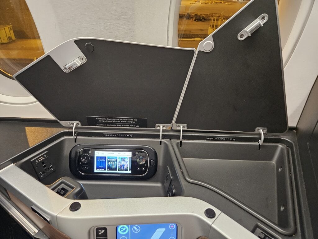 British Airways A350-1000 Business Class Review 9 - British Airways A350-1000 Business Class British Airways A350-1000 Business Class - Club Suites Storage Cubbies / Drawers