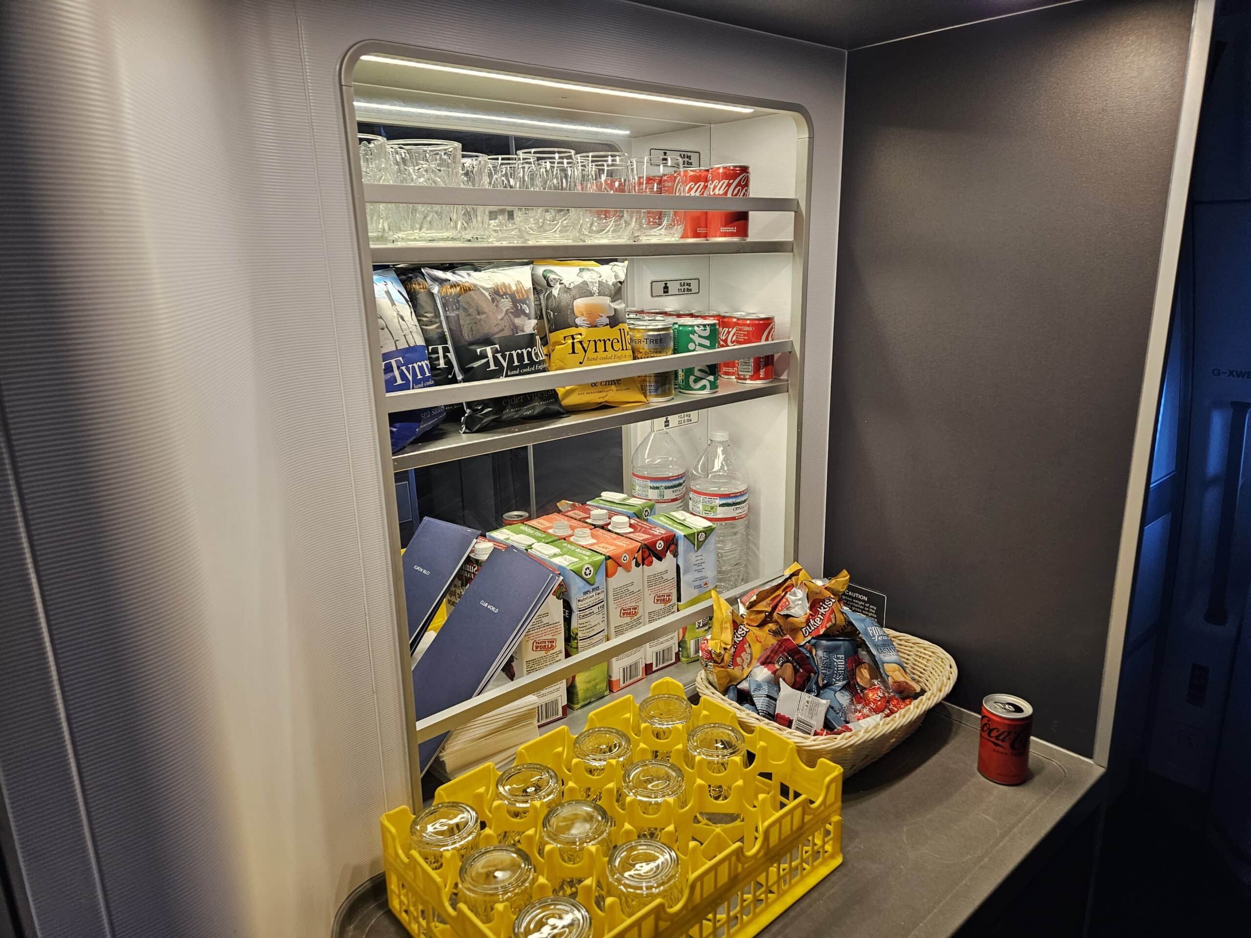 British Airways A350-1000 Business Class - Club Suites Snack Bar