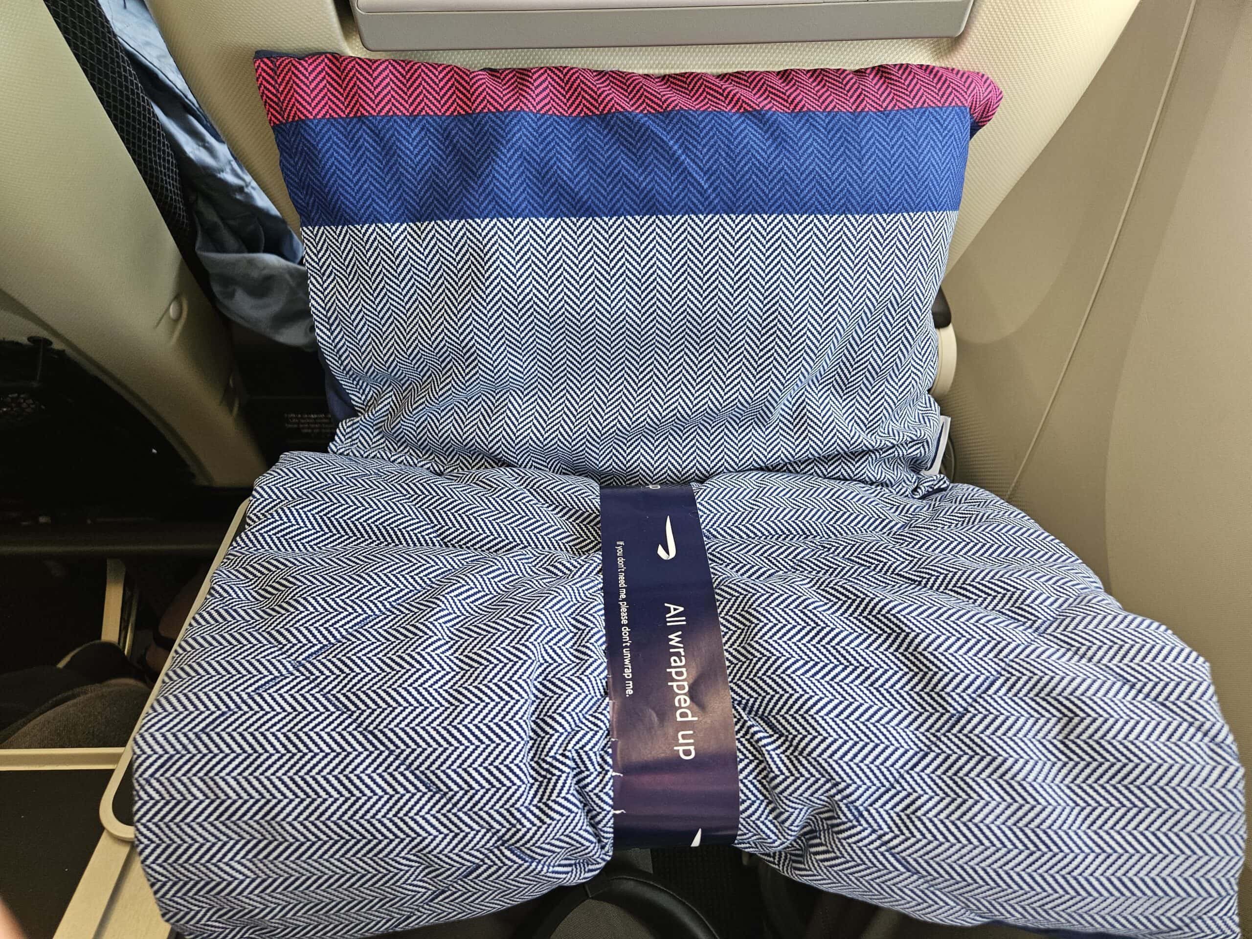 British Airways 787-8 Premium Economy - Pillow and Blanket