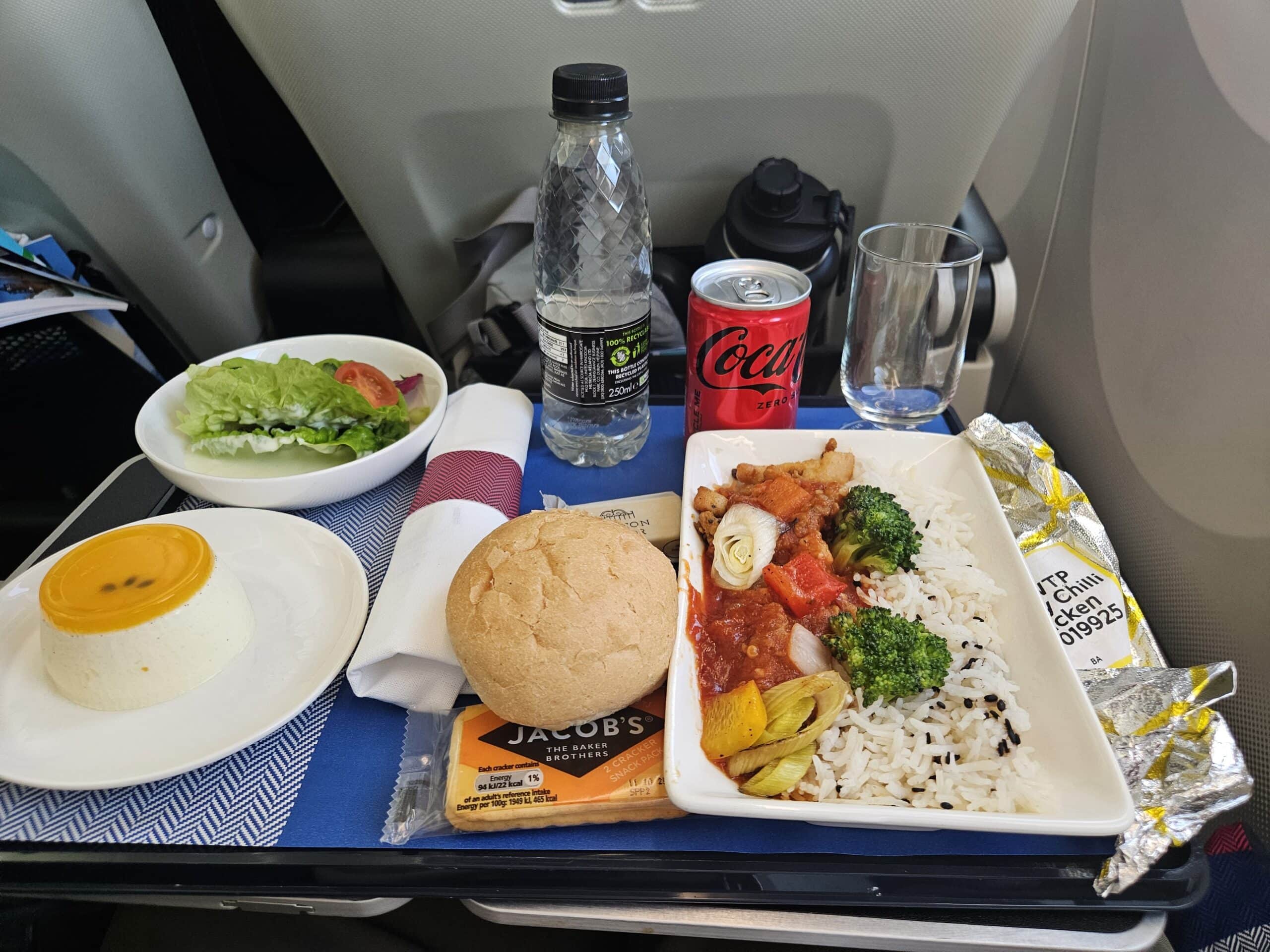 British Airways 787-8 Premium Economy - Lunch