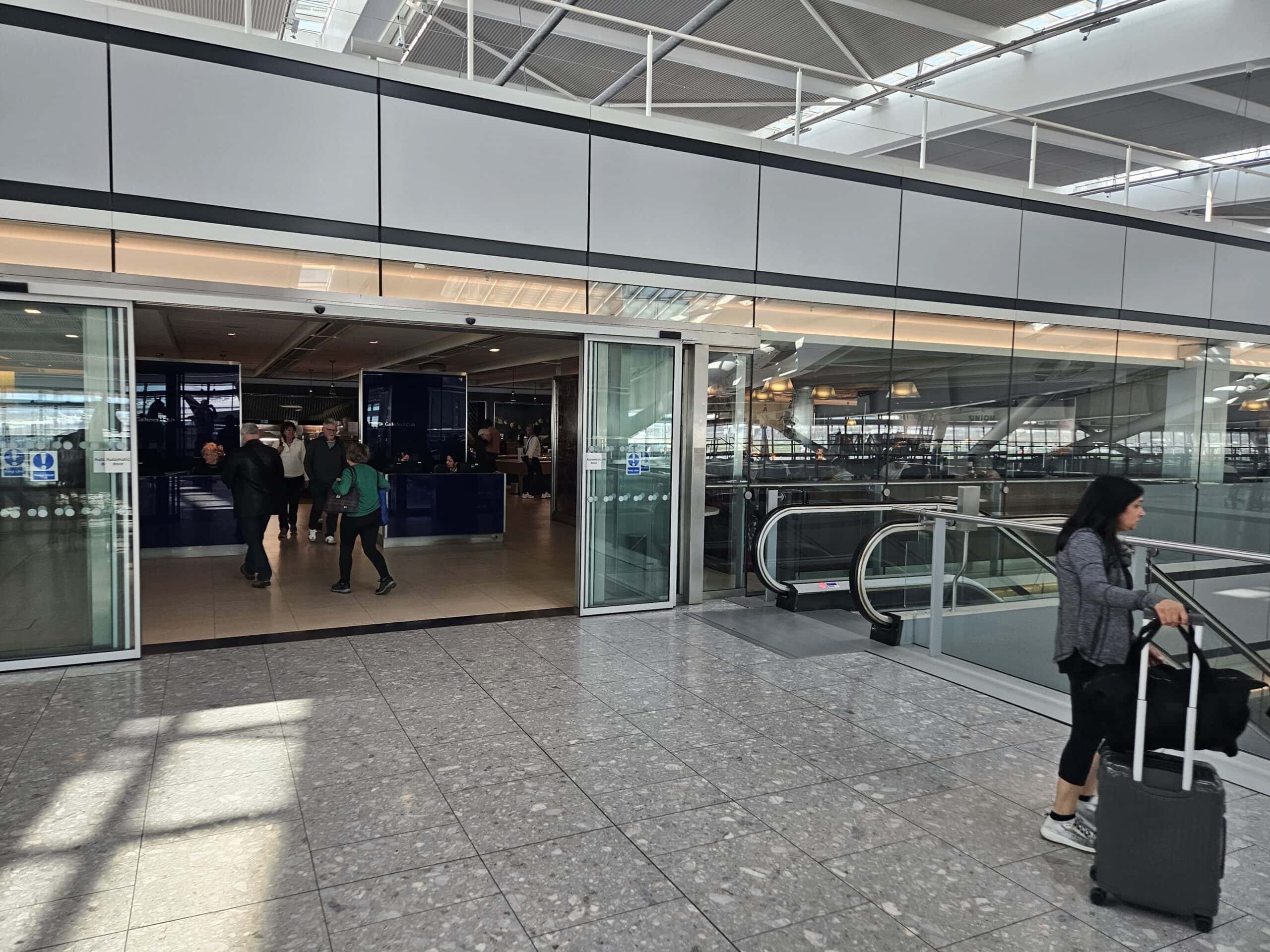 British Airways Galleries Lounge Review: London Heathrow T5 South 2 - British Airways Galleries Lounge British Airways Galleries Lounge Review: Escalator To South Lounge Entrance.