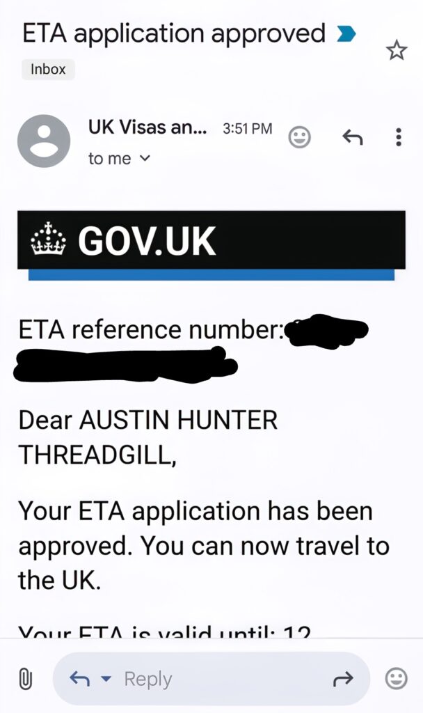 How To Apply For A UK ETA 10 - UK ETA How To Apply For A UK ETA: Application Approved!