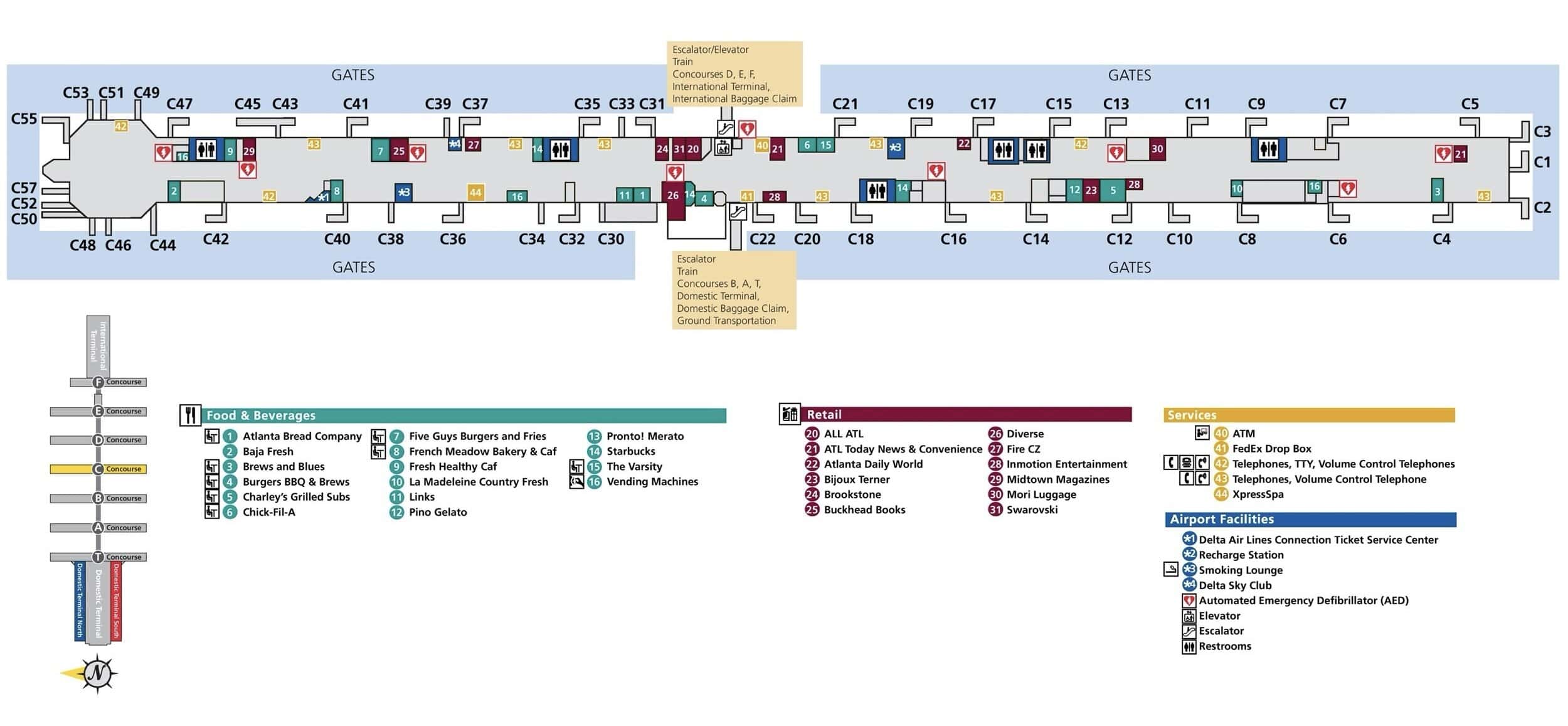 How To Get Between Terminals At ATL 10 - How To Get Between Terminals At ATL How To Get Between Terminals At ATL: Concourse C