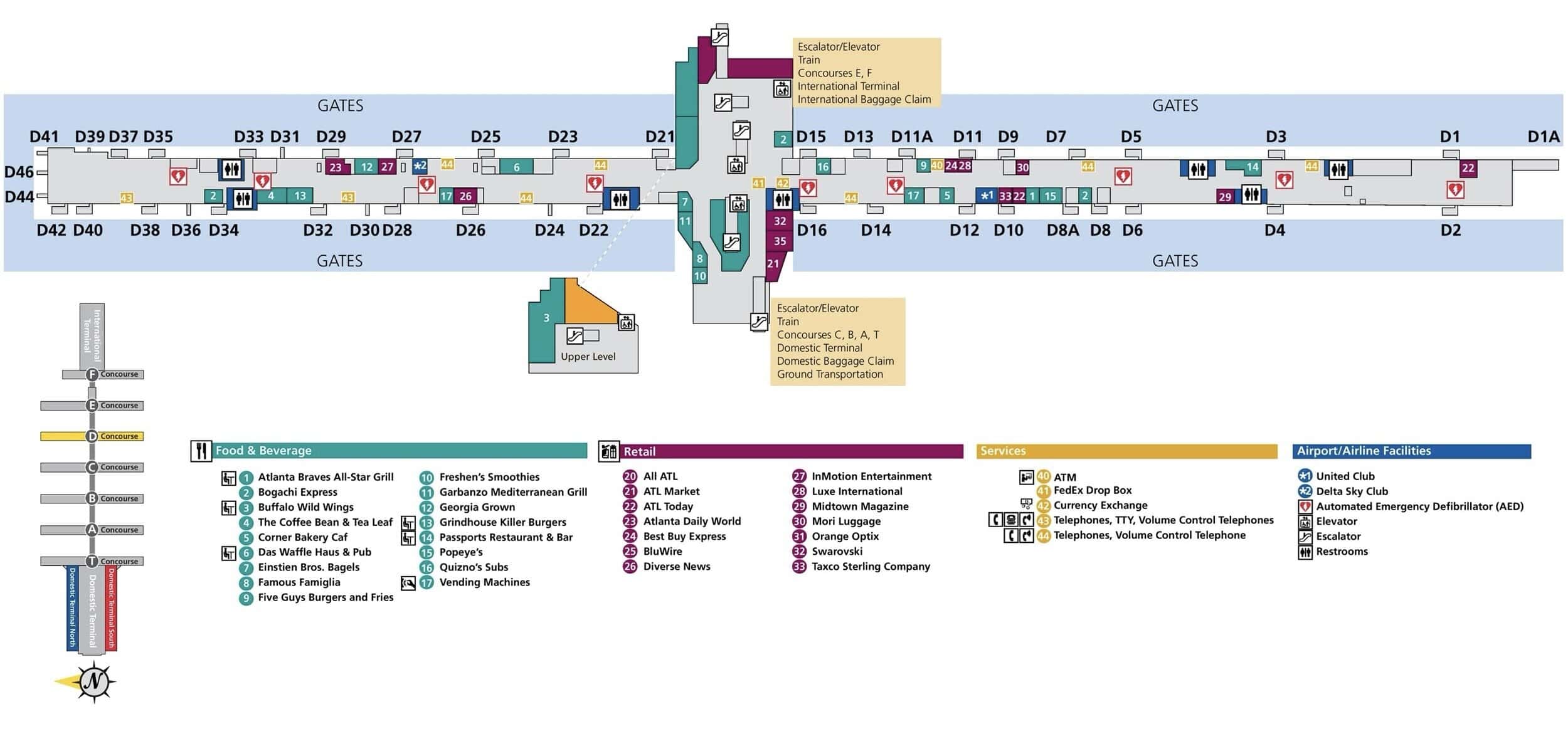 How To Get Between Terminals At ATL 11 - How To Get Between Terminals At ATL How To Get Between Terminals At ATL: Concourse D