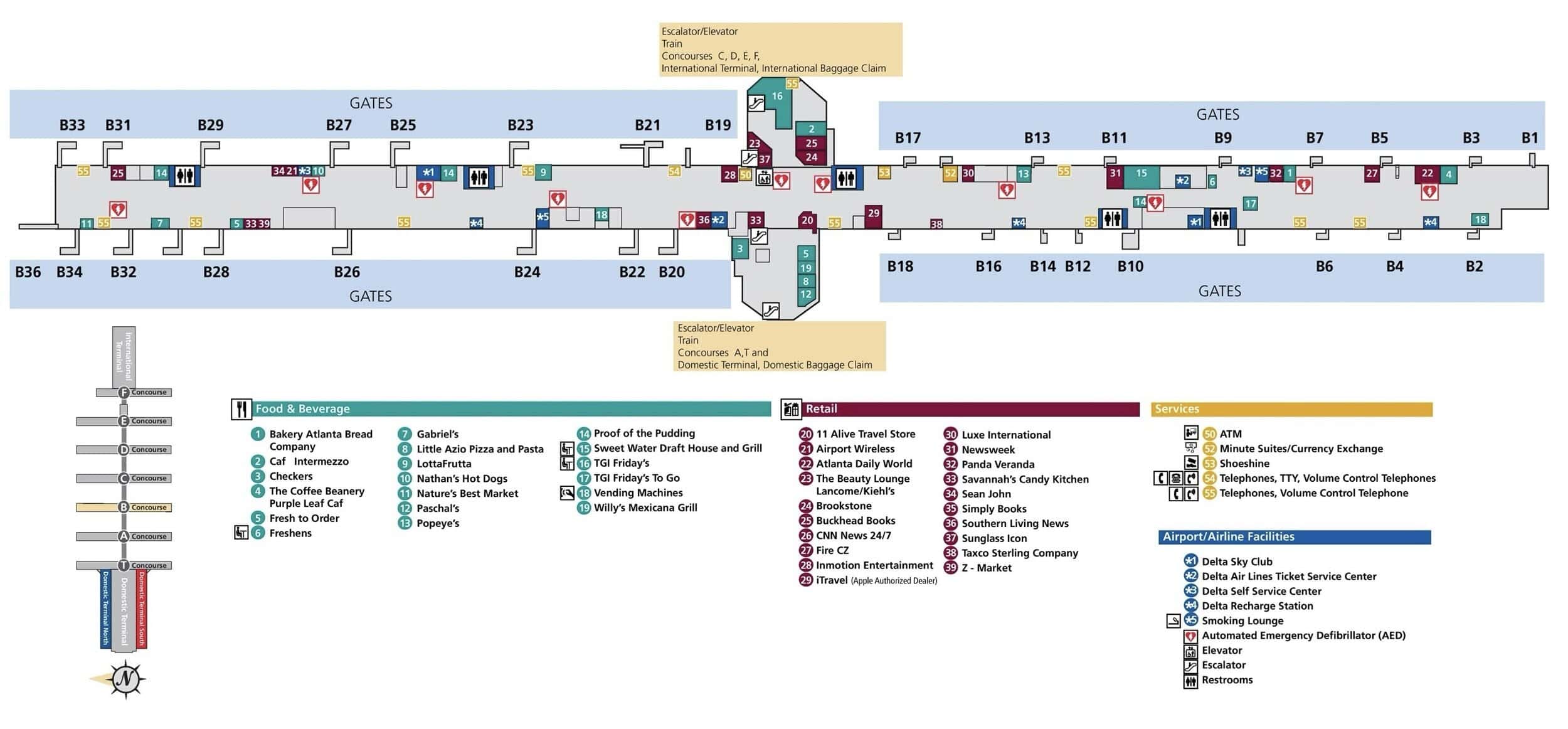 How To Get Between Terminals At ATL 9 - How To Get Between Terminals At ATL How To Get Between Terminals At ATL: Concourse B