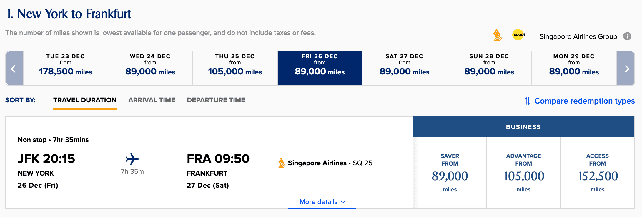 Business Class To Germany On Singapore Airlines - Singapore Airlines KrisFlyer
