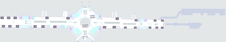Denver International Airport (DEN) - Concourse A Map