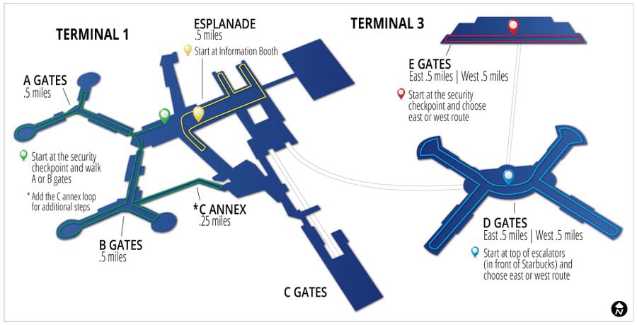 Harry Reid International Airport [LAS] - Walking Paths
