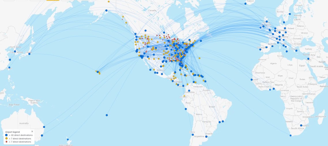 Delta Air Lines Guide - Route Network