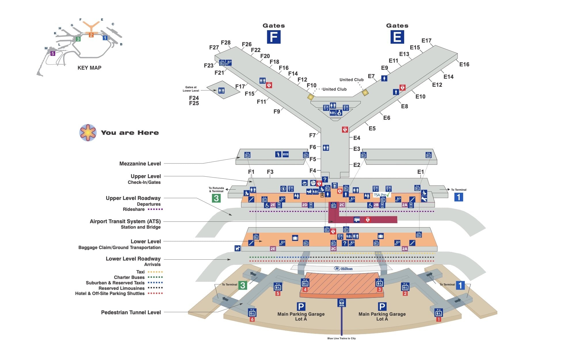 Chicago O’Hare International Airport [ORD] - Terminal 2 Map