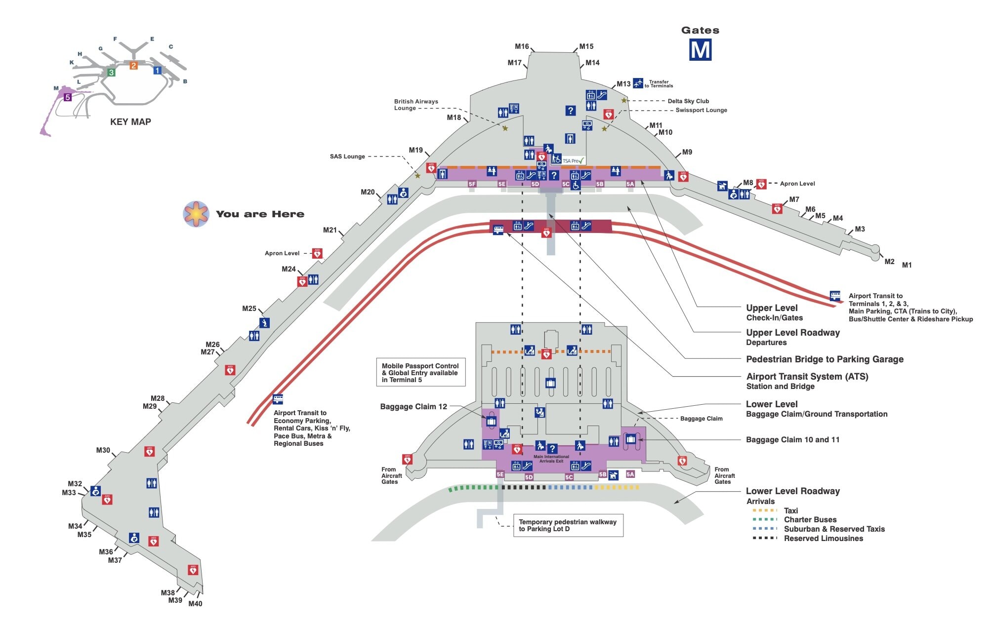 Chicago O’Hare International Airport [ORD] - Terminal 5 Map
