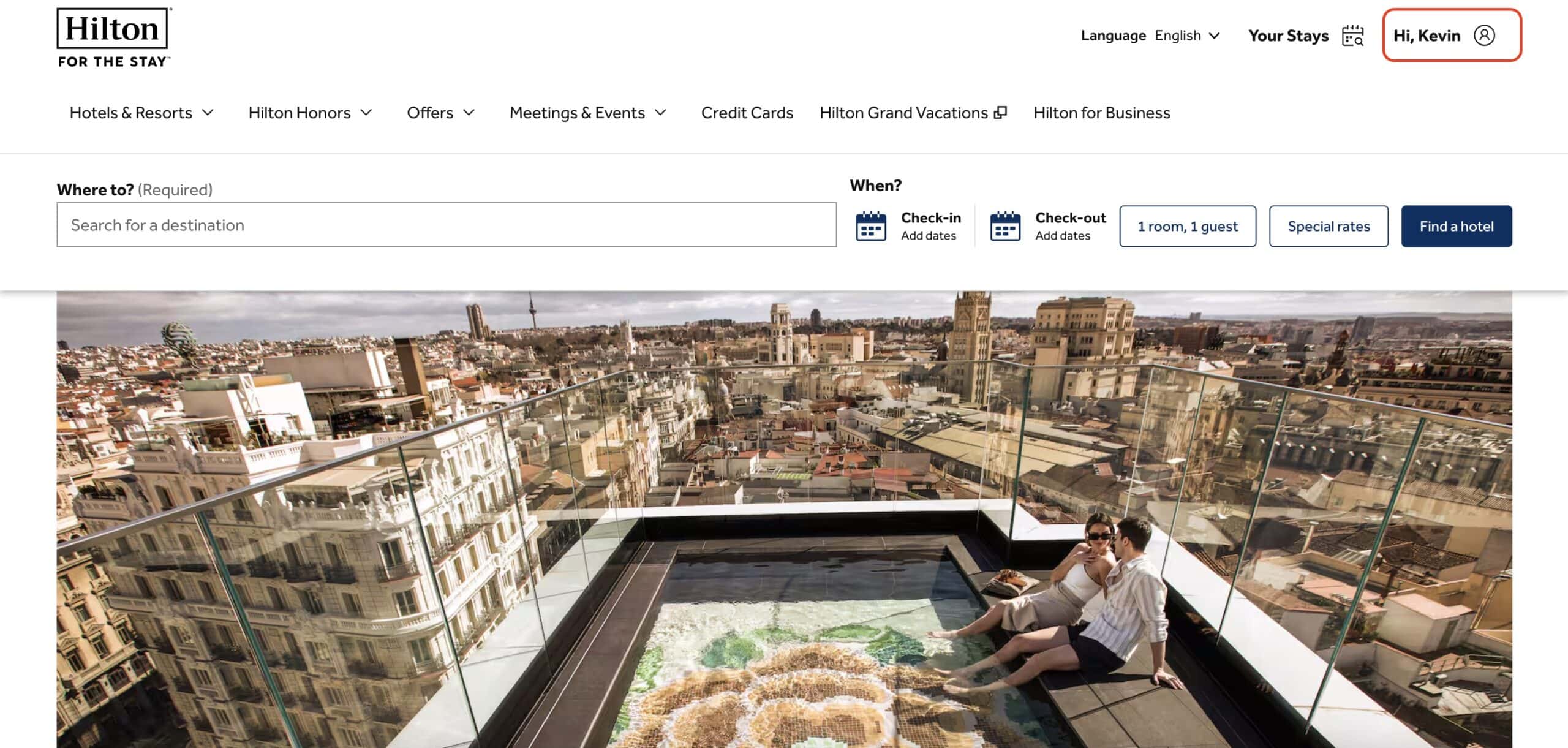 Hilton Honors Transfer Partners - Account Sign In