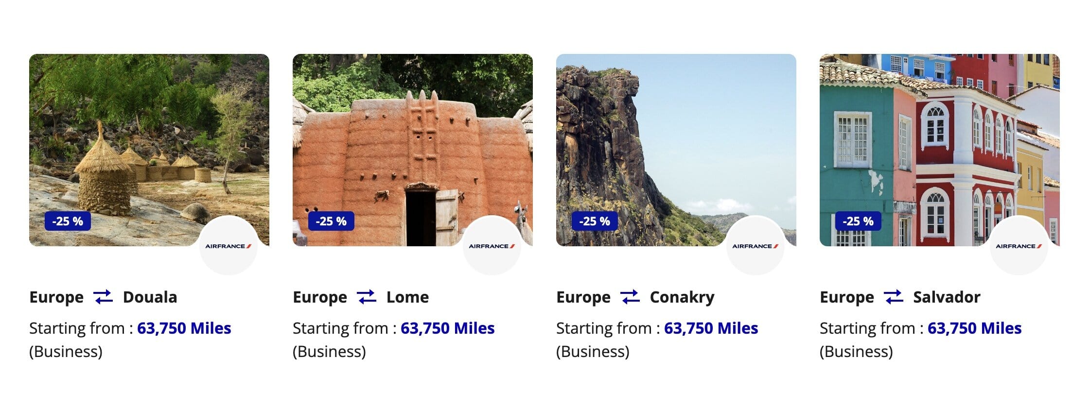 Flying Blue Promo Rewards: International Routes