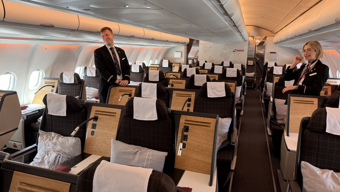 SWISS A330-300 Business Class Review: Seats, Food, Service, And More 22 - SWISS A330-300 Business Class SWISS A330-300 Business Class Review - Swiss Business Class Staff.